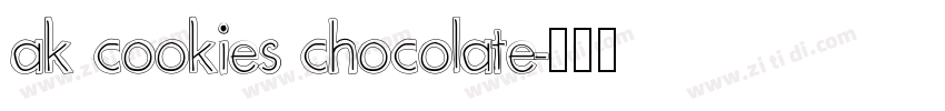 ak cookies chocolate字体转换